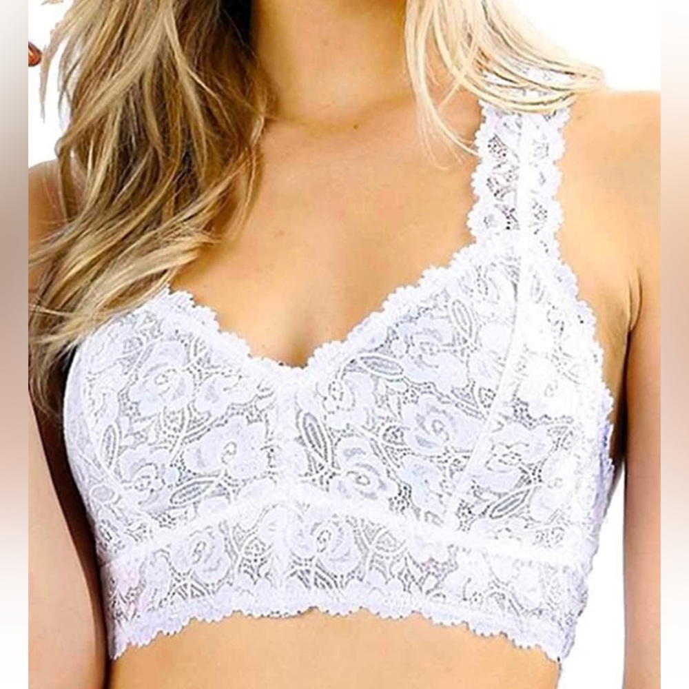 NEW in bag - LILAC in color Zenana lace padded bralette XL. Color- LILAC